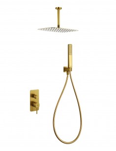 Conjunto ducha empotrado monomando - oro cepillado SASSARI de IMEX