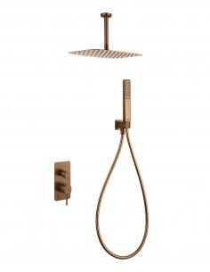 Conjunto ducha empotrado monomando - oro cepillado SASSARI de IMEX 2