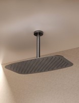 Conjunto ducha empotrado termostático - black gun metal SASSARI de IMEX detalle