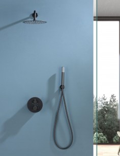 Conjunto ducha empotrado termostático - negro mate BLESS de IMEX ambiente 2
