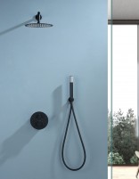 Conjunto ducha empotrado termostático - negro mate BLESS de IMEX ambiente