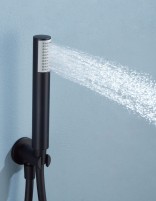Conjunto ducha empotrado termostático - negro mate BLESS de IMEX detalle