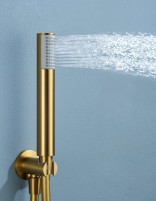 Conjunto ducha empotrado termostático - oro cepillado BLESS de IMEX detalle
