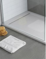 Plato de ducha tapa alargada gris 7035