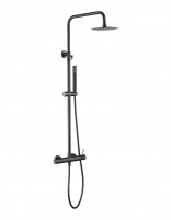 Conjunto de ducha monomando - black gun metal GENOVA de IMEX
