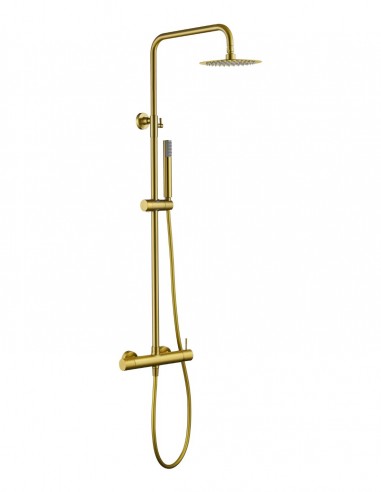 Conjunto de ducha monomando - oro cepillado GENOVA de IMEX