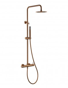Conjunto de ducha monomando - oro cepillado GENOVA de IMEX 2