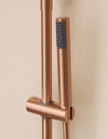 Conjunto de ducha monomando - oro rosa cepillado GENOVA de IMEX detalle