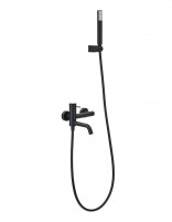 Set de baño monomando - black gun metal GENOVA de IMEX