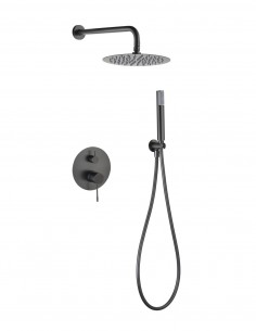 Conjunto ducha empotrado monomando - negro mate GENOVA de Imex 2