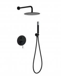 Conjunto ducha empotrado monomando - negro mate GENOVA de Imex