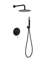 Conjunto ducha empotrado monomando - negro mate GENOVA de Imex