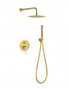 Conjunto ducha empotrado monomando - oro cepillado GENOVA de Imex
