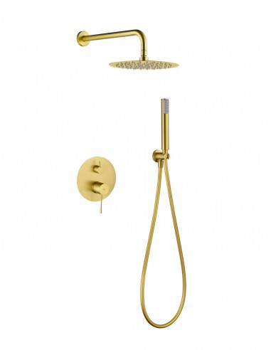 Conjunto ducha empotrado monomando - oro cepillado GENOVA de Imex