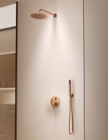 Conjunto ducha empotrado monomando - oro rosa cepillado GENOVA de Imex ambiente