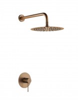 Set ducha 1 vía - oro rosa cepillado GENOVA de IMEX