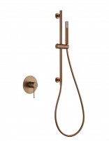 Set ducha 1 vía - oro rosa cepillado GENOVA de IMEX