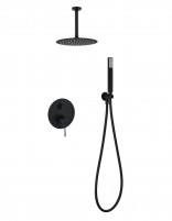 Conjunto ducha empotrado monomando - negro mate PIAMONTE de Imex