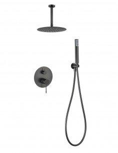 Conjunto ducha empotrado monomando - negro mate PIAMONTE de Imex 2