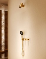 Conjunto ducha termostático empotrado - oro cepillado AZORES de Imex ambiente