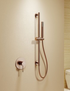 Set ducha 1 vía - oro rosa cepillado LINE de IMEX ambiente