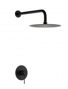 Set ducha 1 vía - negro mate LINE de IMEX
