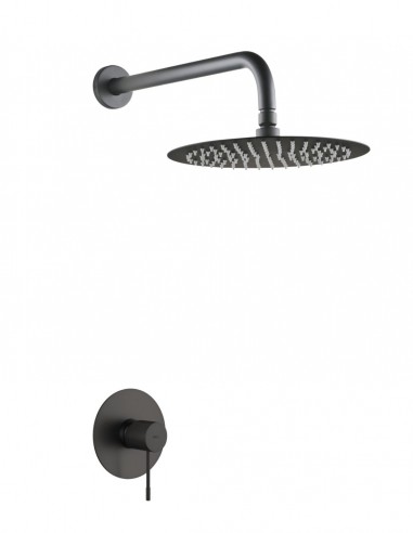 Set ducha 1 vía - black gun metal LINE de IMEX