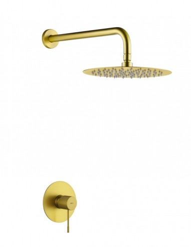 Set ducha 1 vía - oro cepillado LINE de IMEX