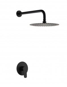 Set ducha 1 vía - negro mate BELGICA de IMEX