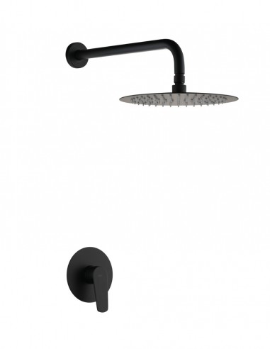 Set ducha 1 vía - negro mate BELGICA de IMEX