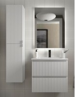 Conjunto de baño suspendido 60 blanco mate