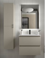 Conjunto de baño suspendido 60 gris mate