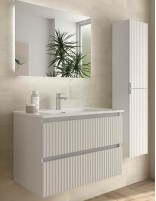 Conjunto de baño suspendido 80 blanco