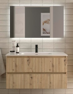 Conjunto de baño suspendido - lavabo encastrado KIRA de Salgar