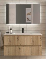 Conjunto de baño suspendido - lavabo encastrado KIRA de Salgar