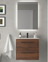 Conjunto de baño clásico 60 nogal maya