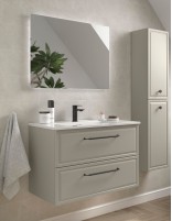 Conjunto de baño clásico 80 gris mate