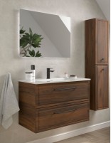 Conjunto de baño clásico 80 nogal maya