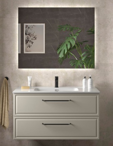 Conjunto de baño clásico gris mate