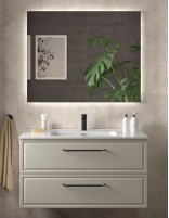 Conjunto de baño clásico gris mate