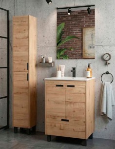 Conjunto de 2 puertas + 1 cajón - lavabo encastrado CONTESSA de Salgar