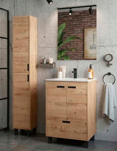 Conjunto de 2 puertas + 1 cajón - lavabo encastrado CONTESSA de Salgar