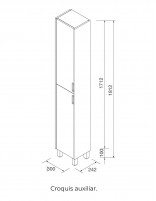 Columna auxiliar con patas croquis