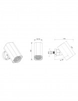 Rociador cuadrado ducha - cromo TUBE de Imex croquis