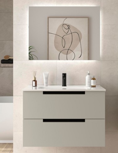 Conjunto de baño moderno gris
