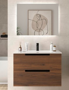 Conjunto de baño moderno - lavabo encastrado LENI de Salgar 2
