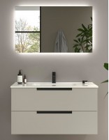 Conjunto de baño moderno gris 100