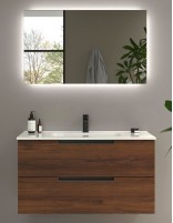 Conjunto de baño moderno nogal 100