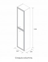 Columna baño clásica croquis
