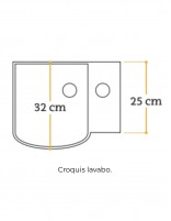 Mueble Slim Avila Dos croquis lavabo